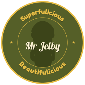 Mr Jelby Superfulicious Beautifulicious badge